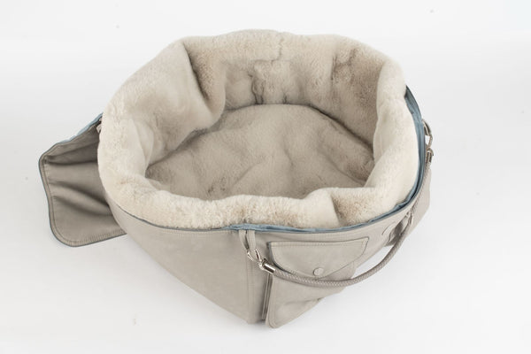 Hundetasche Weekender platingrey-iceblue, silverstone Inlay