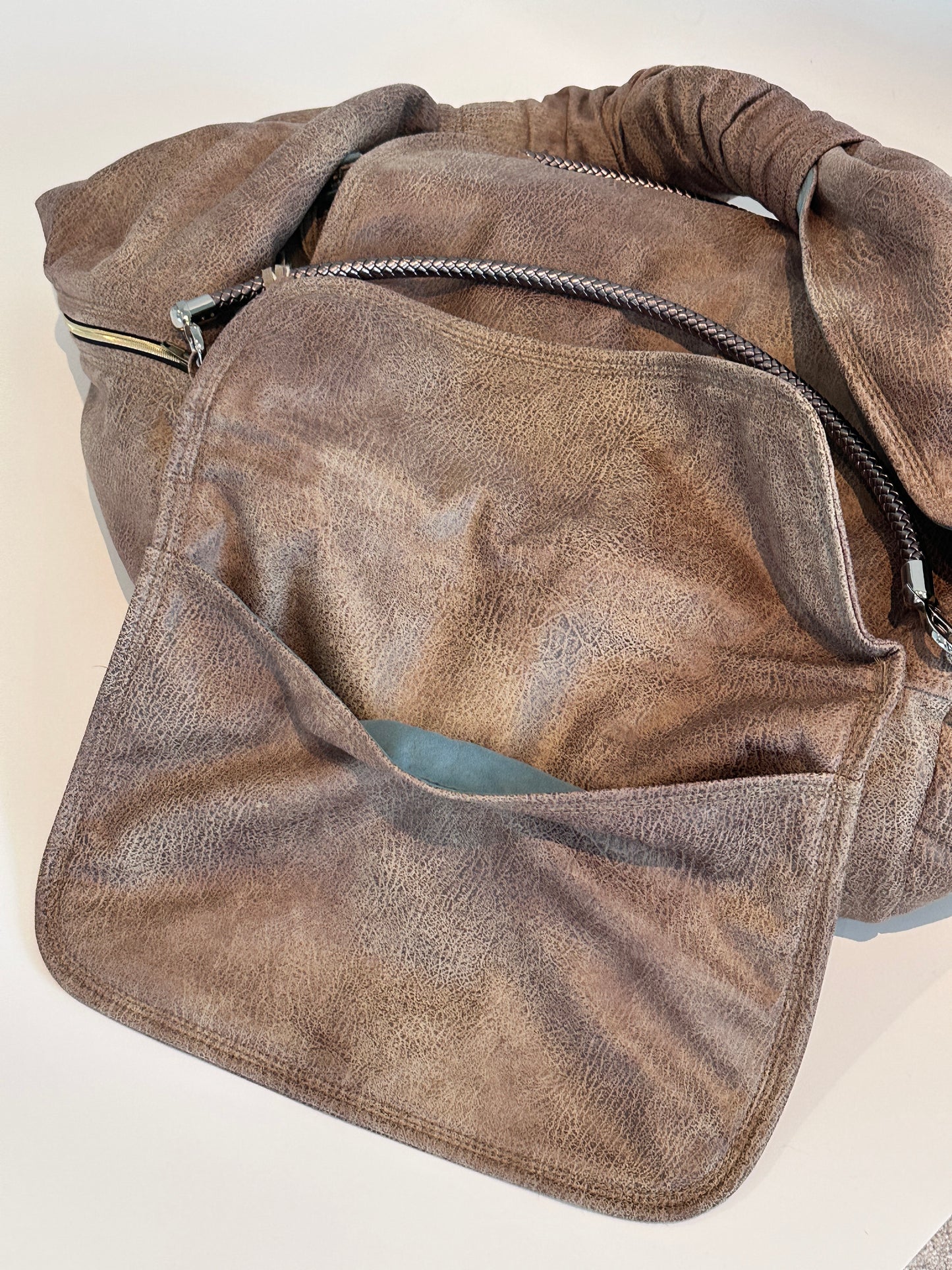 Weekender, taupe with cross body strap, size M