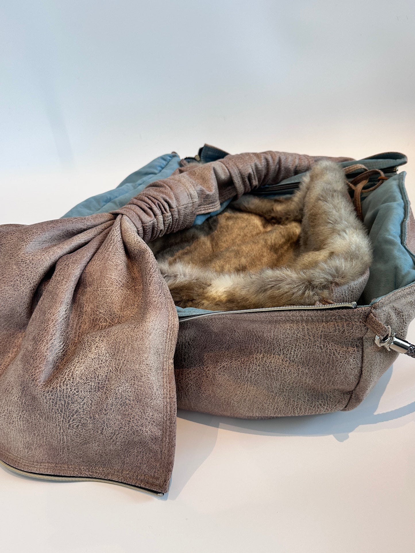 Weekender, taupe with cross body strap, size M