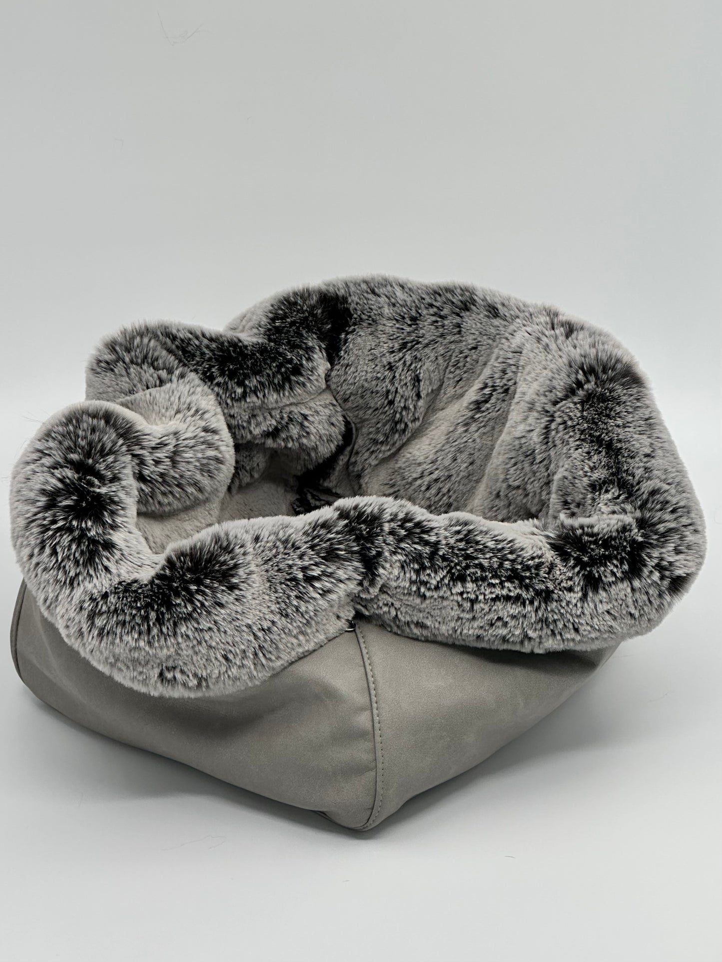 Hundetasche Weekender platingrey-iceblue, salt & pepper Inlay