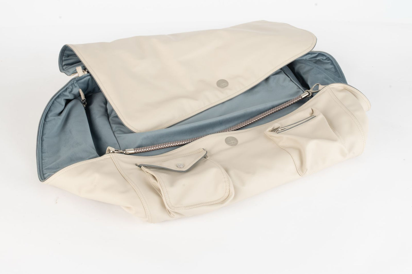 Hundetasche Weekender ice-iceblue, salt & pepper Inlay