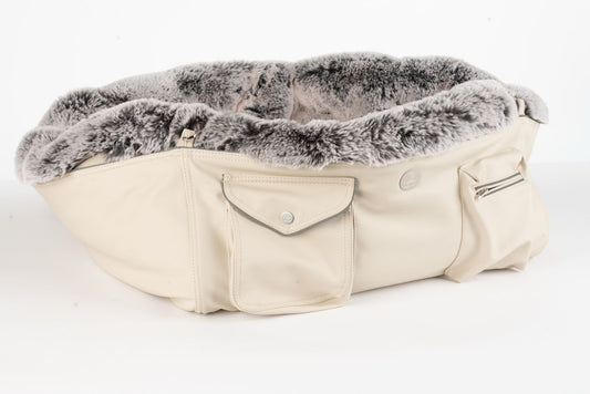 Hundetasche Weekender ice-dustyrose, salt & pepper Inlay