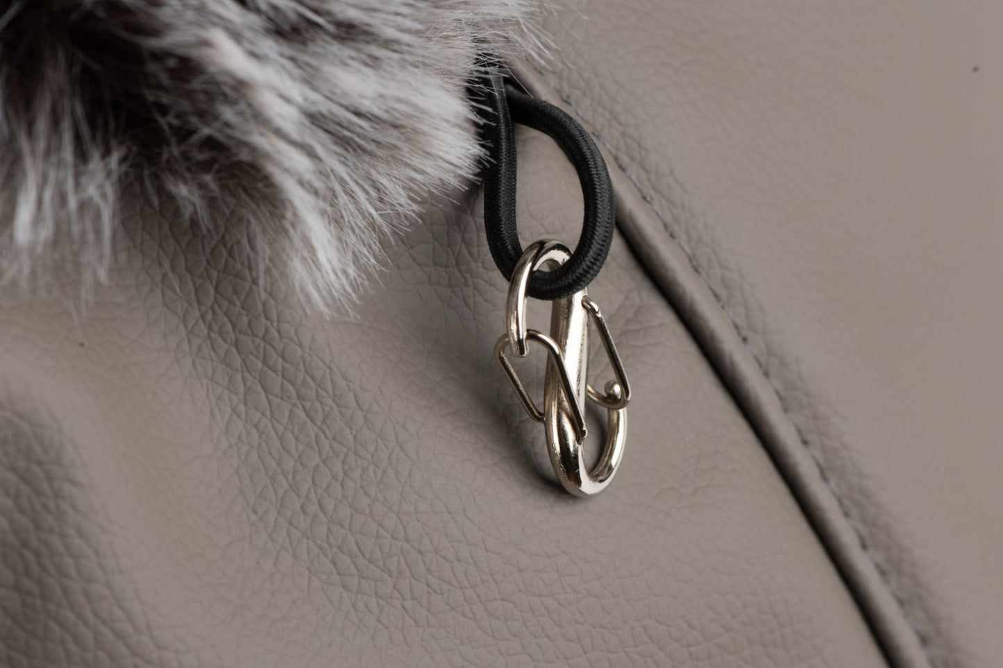 Hundetasche Weekender grey-darkrose, silver Inlay