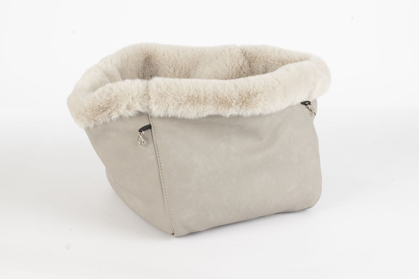 Hundetasche Weekender platingrey-wildberry, silver Inlay
