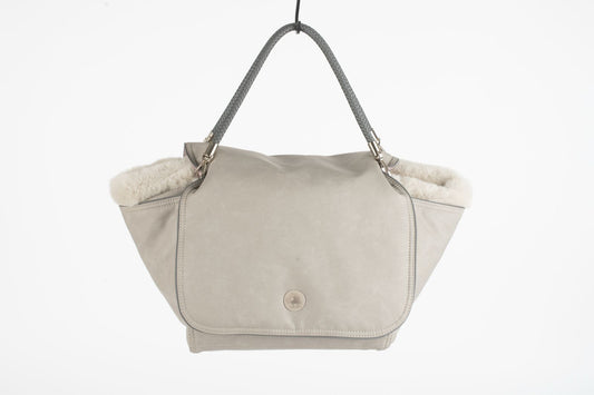 Hundetasche Weekender platingrey-wildberry, silver Inlay