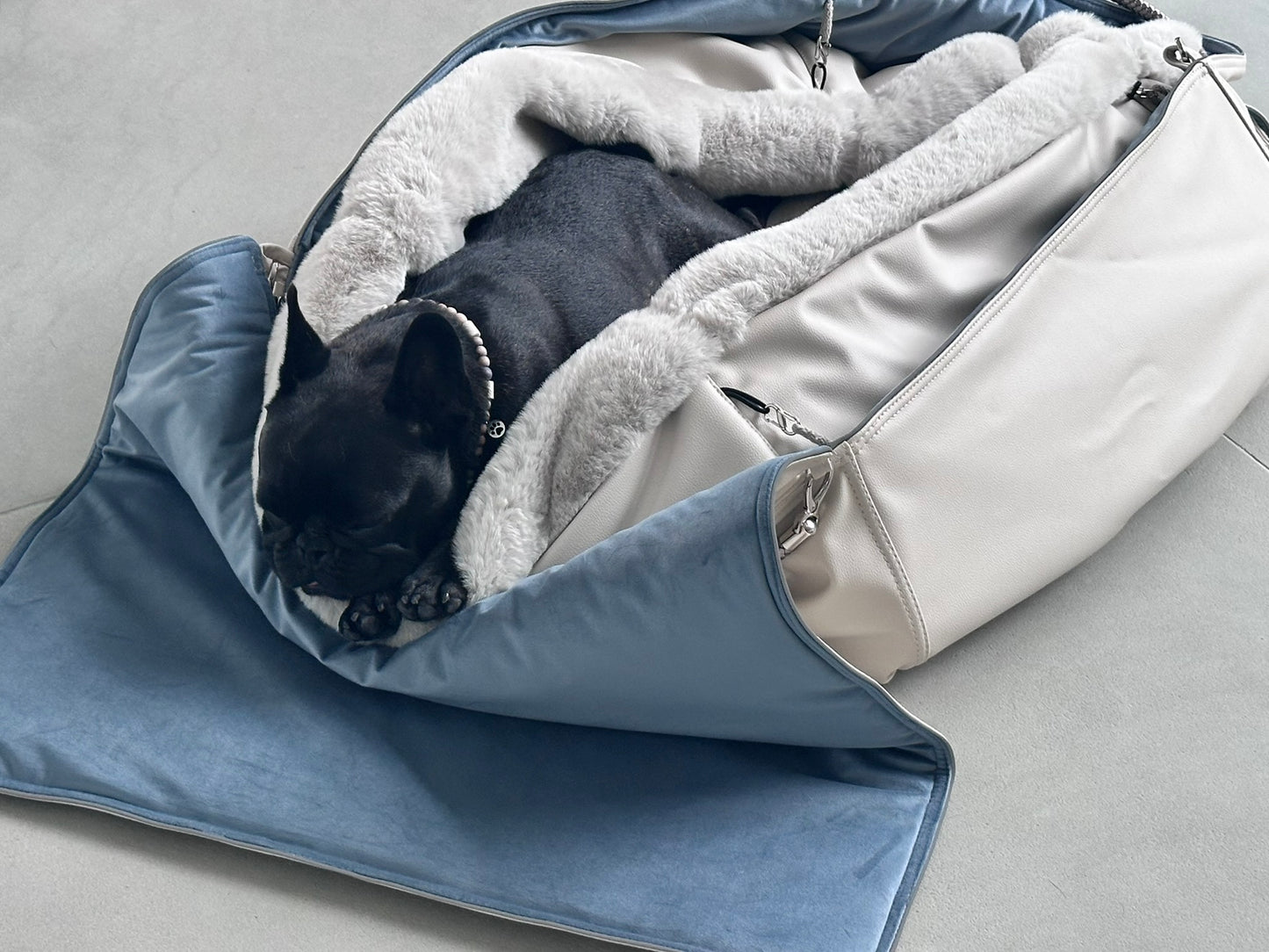 Hundetasche Weekender ice - iceblue, silverstone Inlay