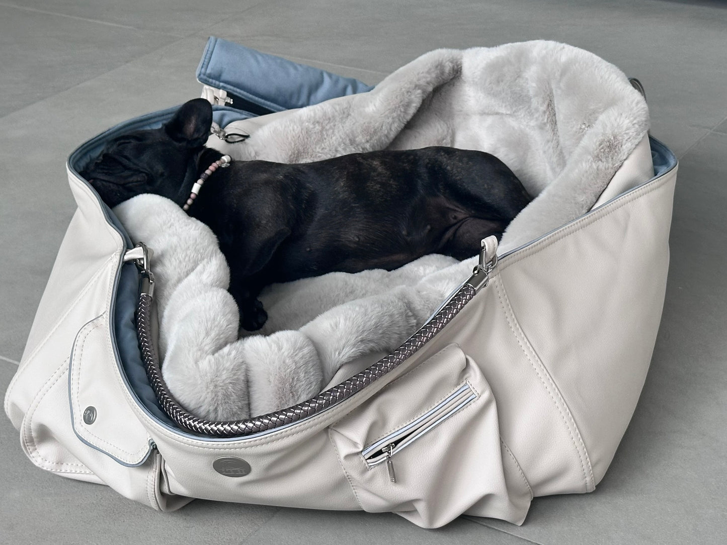Hundetasche Weekender ice - iceblue, silverstone Inlay