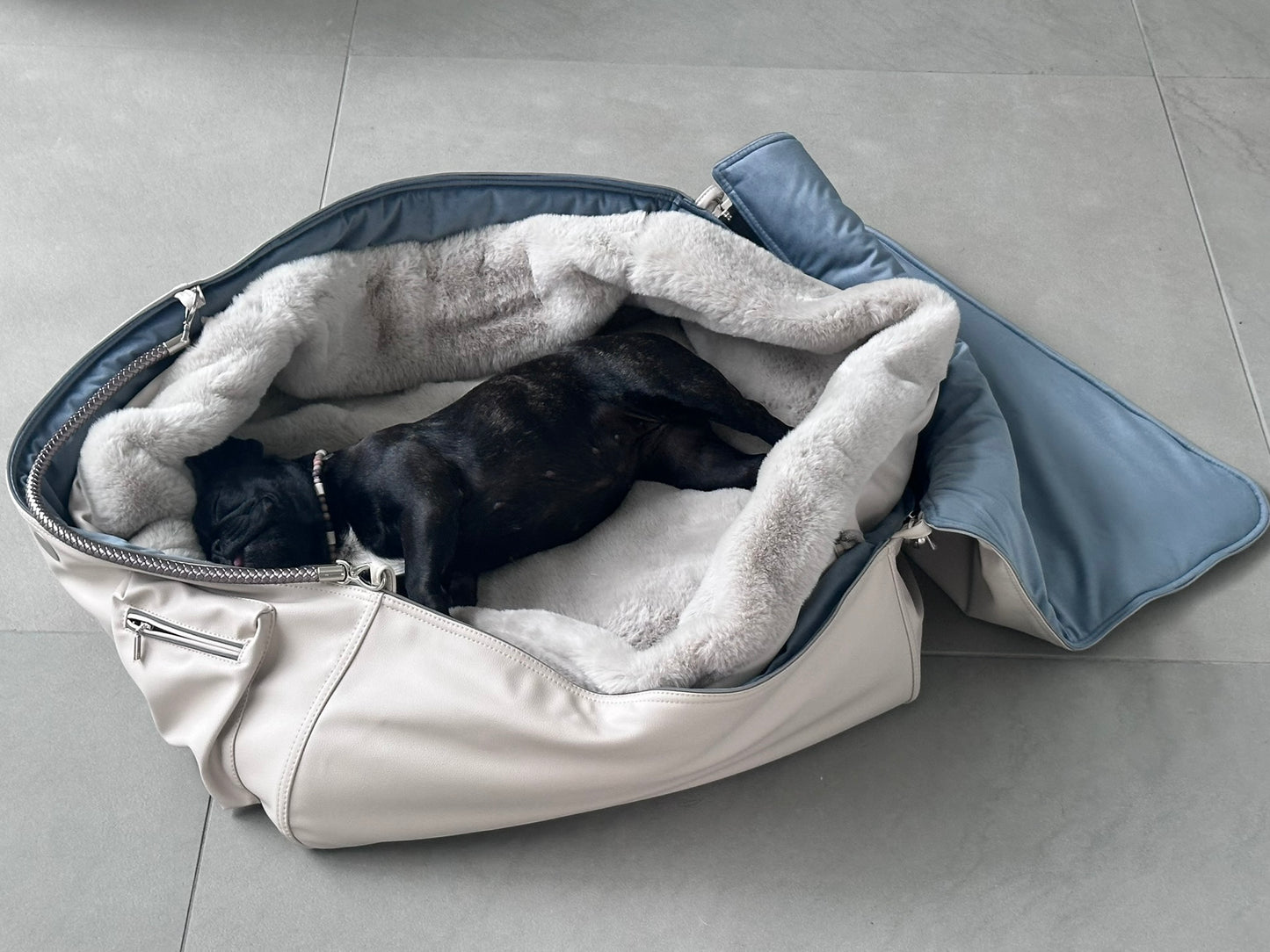 Hundetasche Weekender ice - iceblue, silverstone Inlay