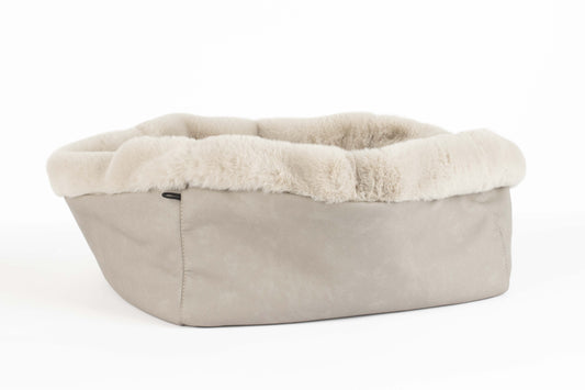 Hundetasche Weekender platingrey-iceblue, silverstone Inlay