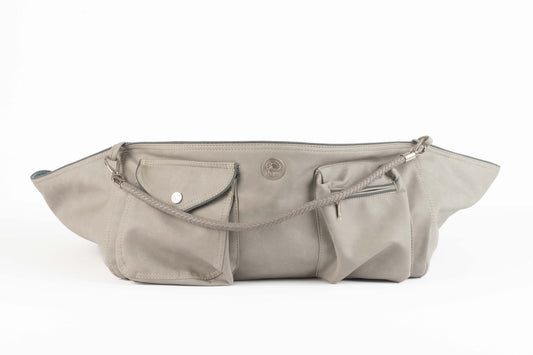 Hundetasche Weekender platingrey-dustyrose, salt & pepper Inlay