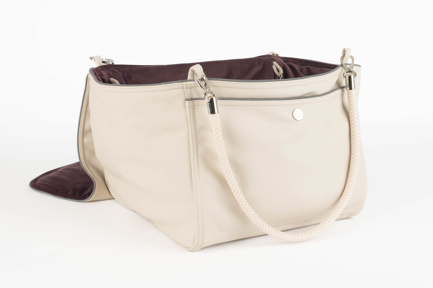 Hundetasche Weekender ice-berry, salt & pepper Inlay
