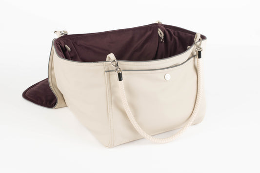 Hundetasche Weekender ice-wildberry, salt & pepper Inlay
