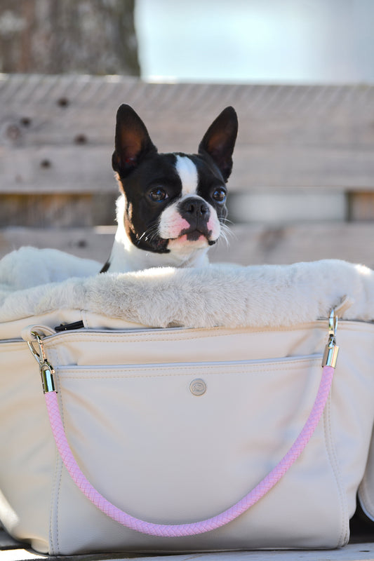 Hundetasche Weekender ice-dustyrose, silverstone Inlay