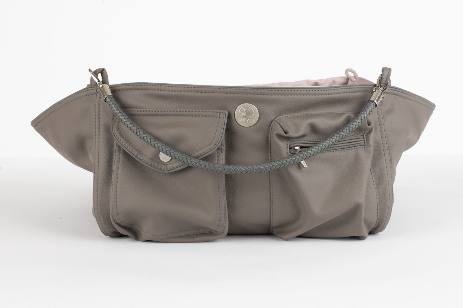 Hundetasche Weekender [[ Dark Taupe - Dusty Rose ]]