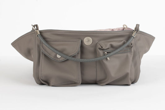 Hundetasche Weekender [[ Dark Taupe - Dusty Rose ]]