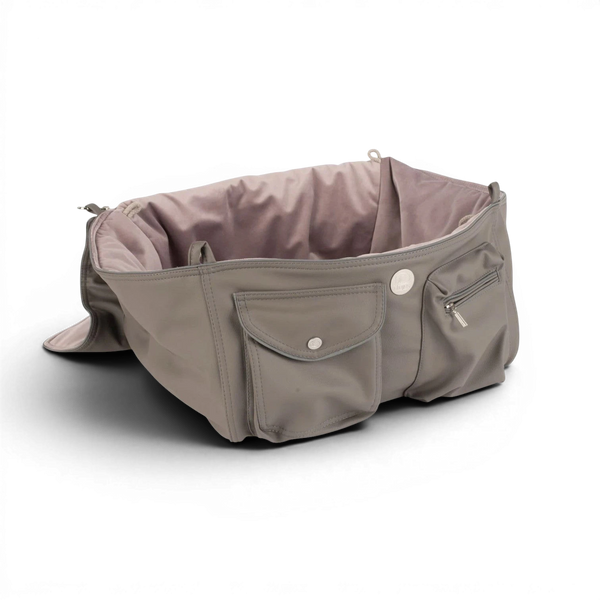 Hundetasche Weekender [[ Dark Taupe - Dusty Rose ]]