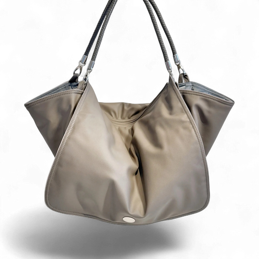 Hundetasche Weekender Solo  [[ dark taupe - iceblue ]]
