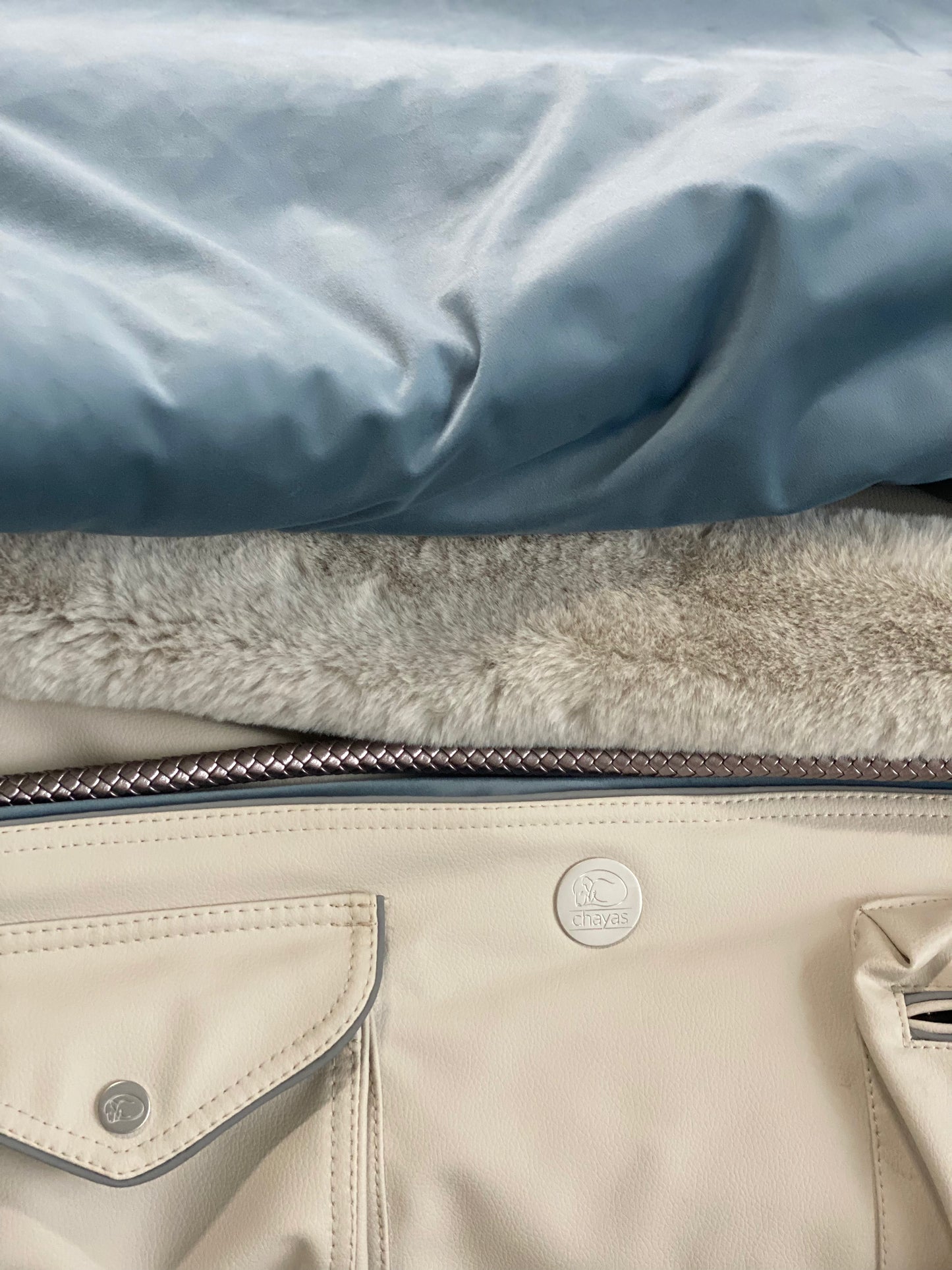 Hundetasche Weekender ice - iceblue, silverstone Inlay