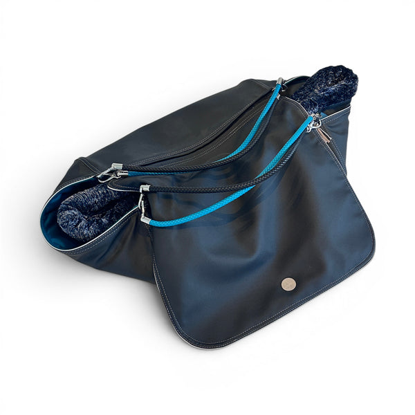 Hundetasche Weekender 4Seasons, schwarz turquise, M