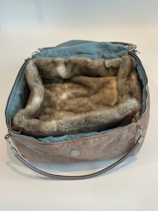 Weekender 4Seasons, taupe mit Cross Body Tragegurt, M