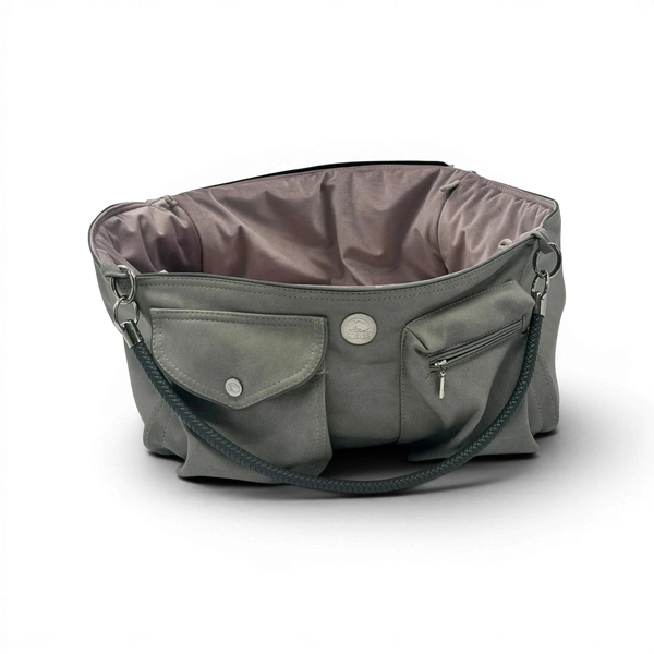 Hundetasche Weekender Solo  [[ platin grey - dusty rose ]]