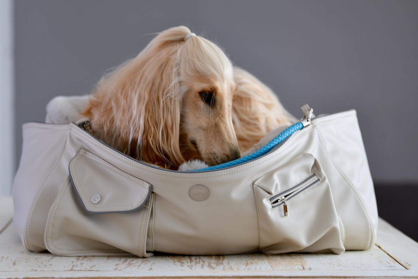 Hundetasche Weekender ice - iceblue, silverstone Inlay