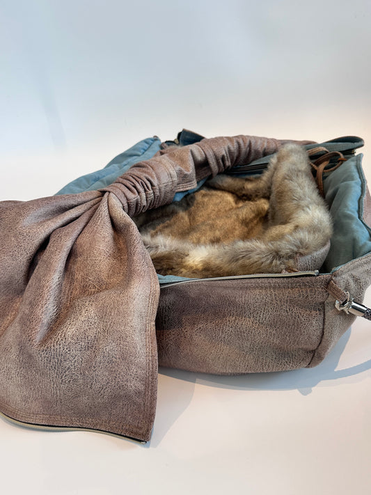 Weekender 4Seasons, taupe mit Cross Body Tragegurt, M
