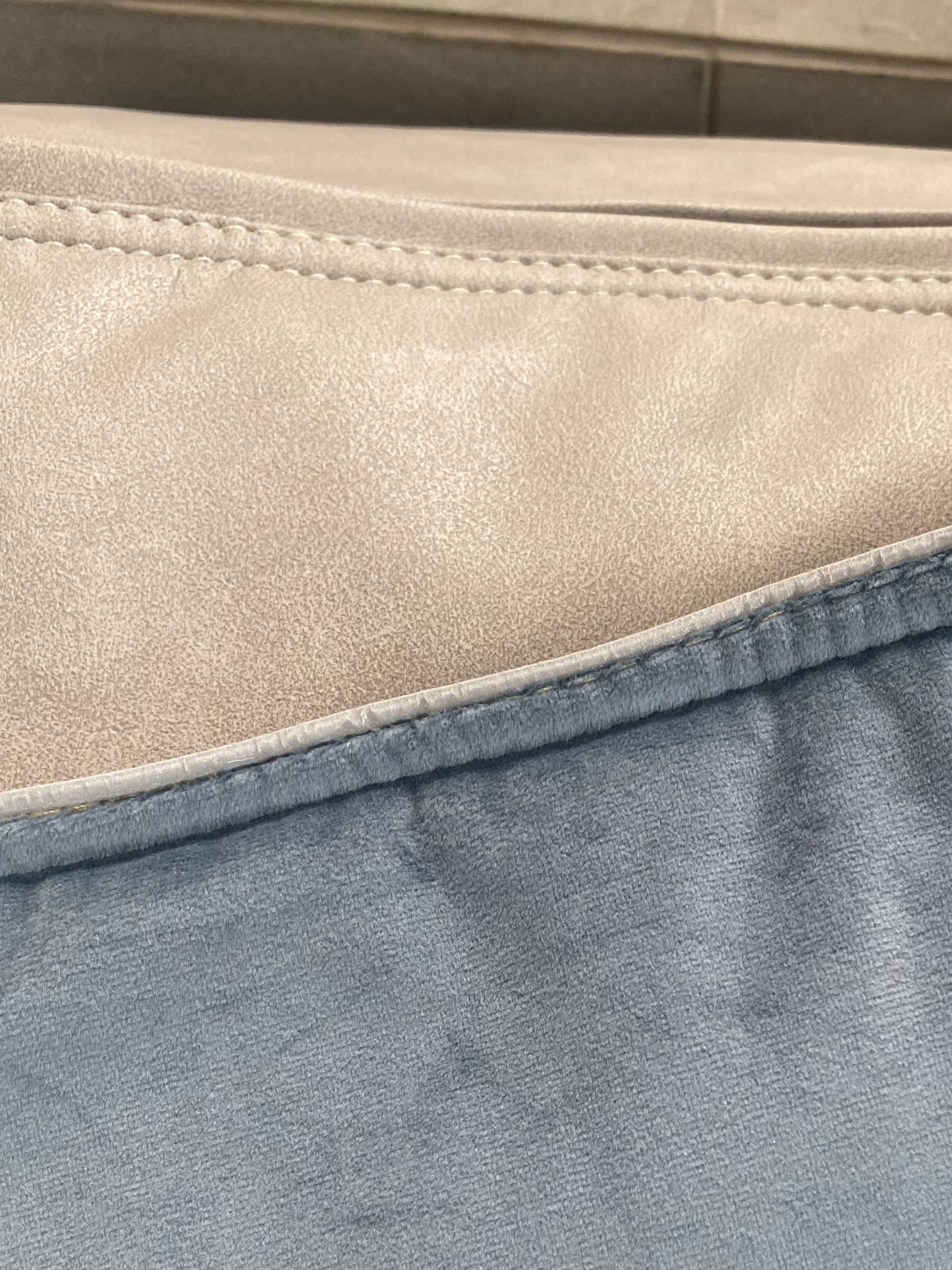Hundetasche Weekender grey-iceblue, silver Inlay